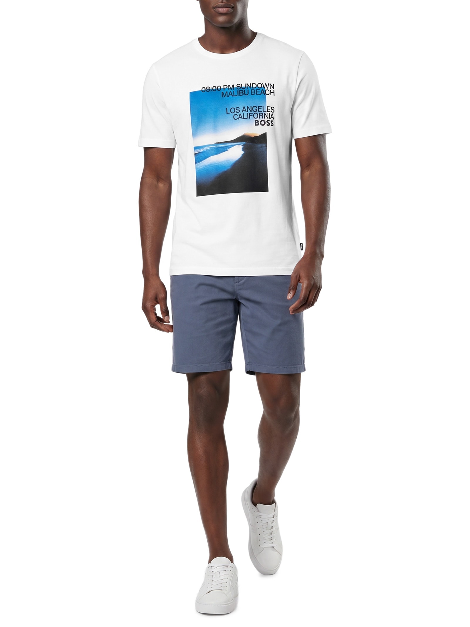 Camiseta Masculina Manga Curta Tiburt 399 Branco Boss