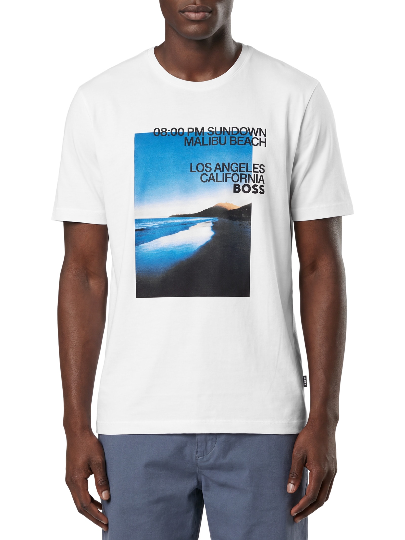 Camiseta Masculina Manga Curta Tiburt 399 Branco Boss