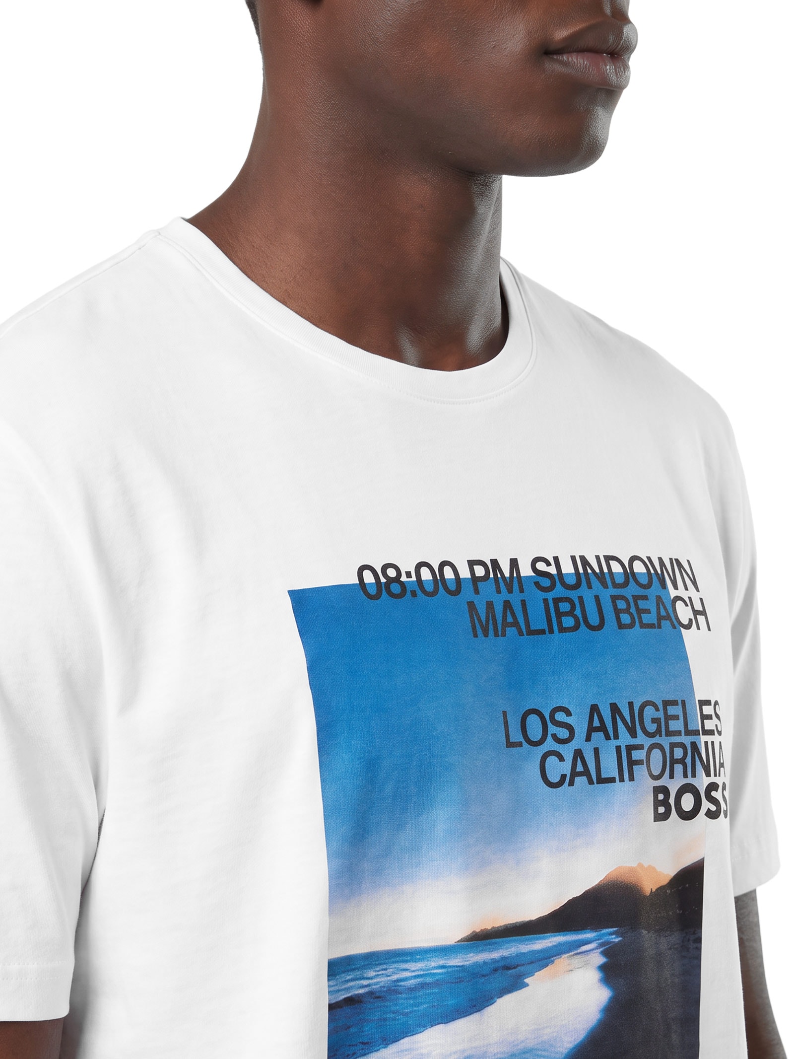 Camiseta Masculina Manga Curta Tiburt 399 Branco Boss