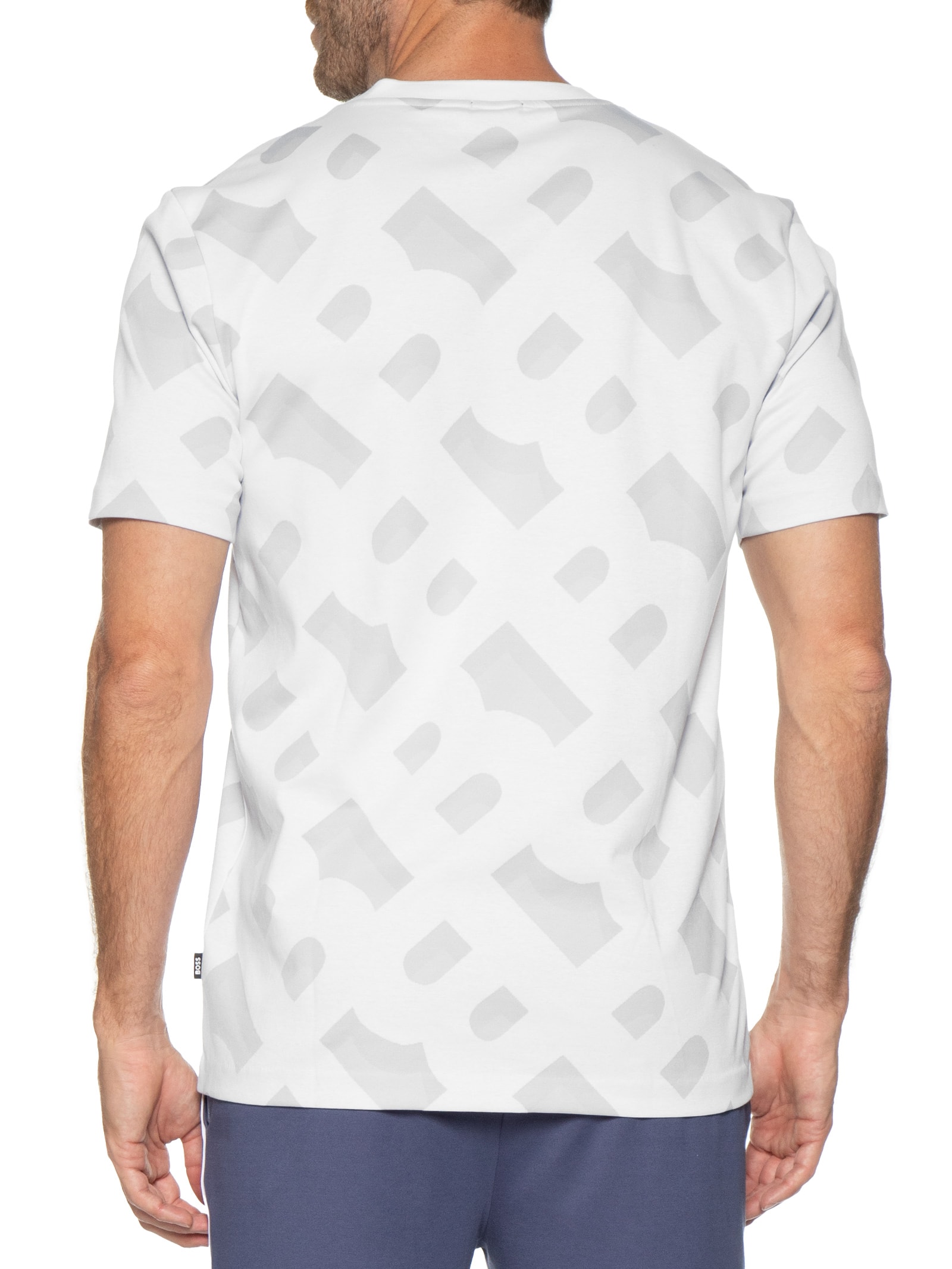 Camiseta Masculina Manga Curta Tiburt 419 Branco Boss