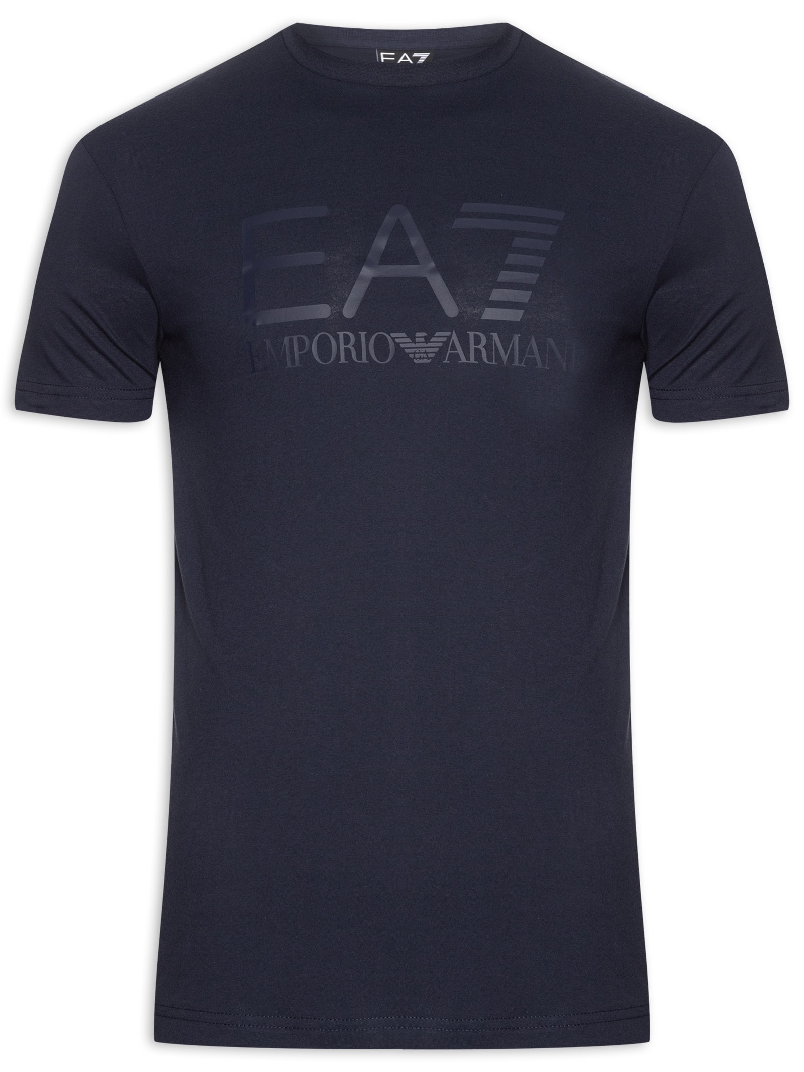 Camiseta Masculina Manga Curta Train Core ID Big Logo Azul Ea7 Emporio Armani