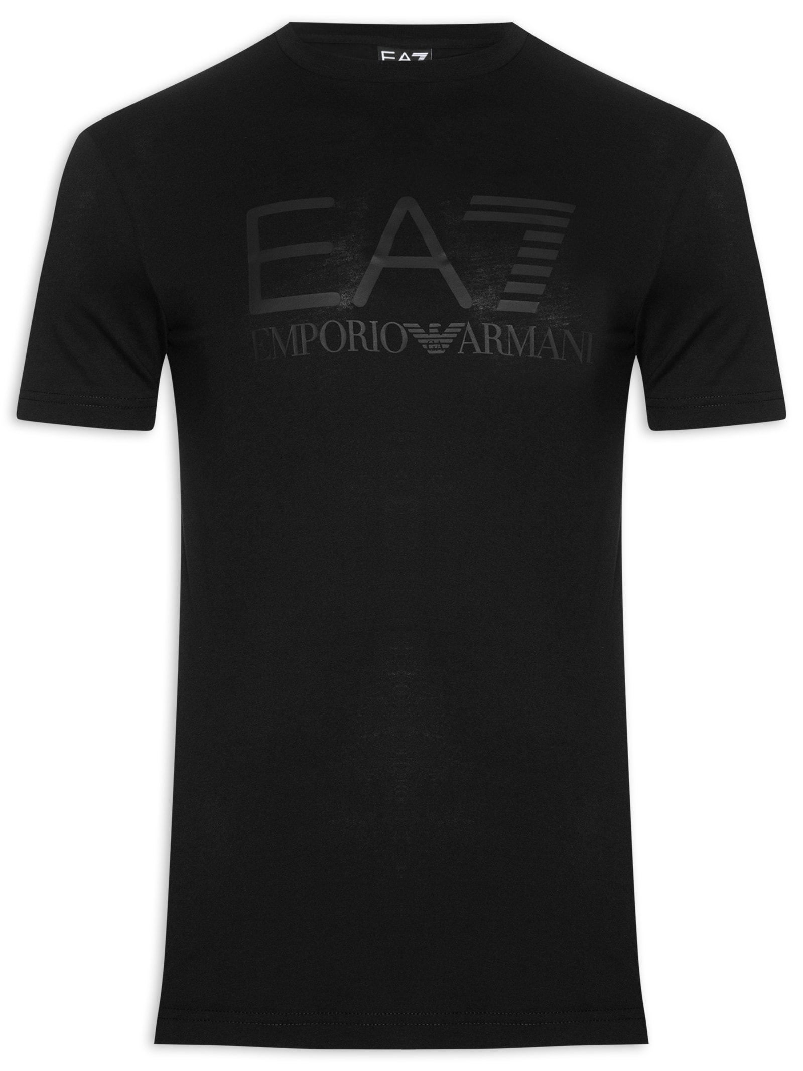 Camiseta Masculina Manga Curta Train Core ID Big Logo Preto Ea7 Emporio Armani