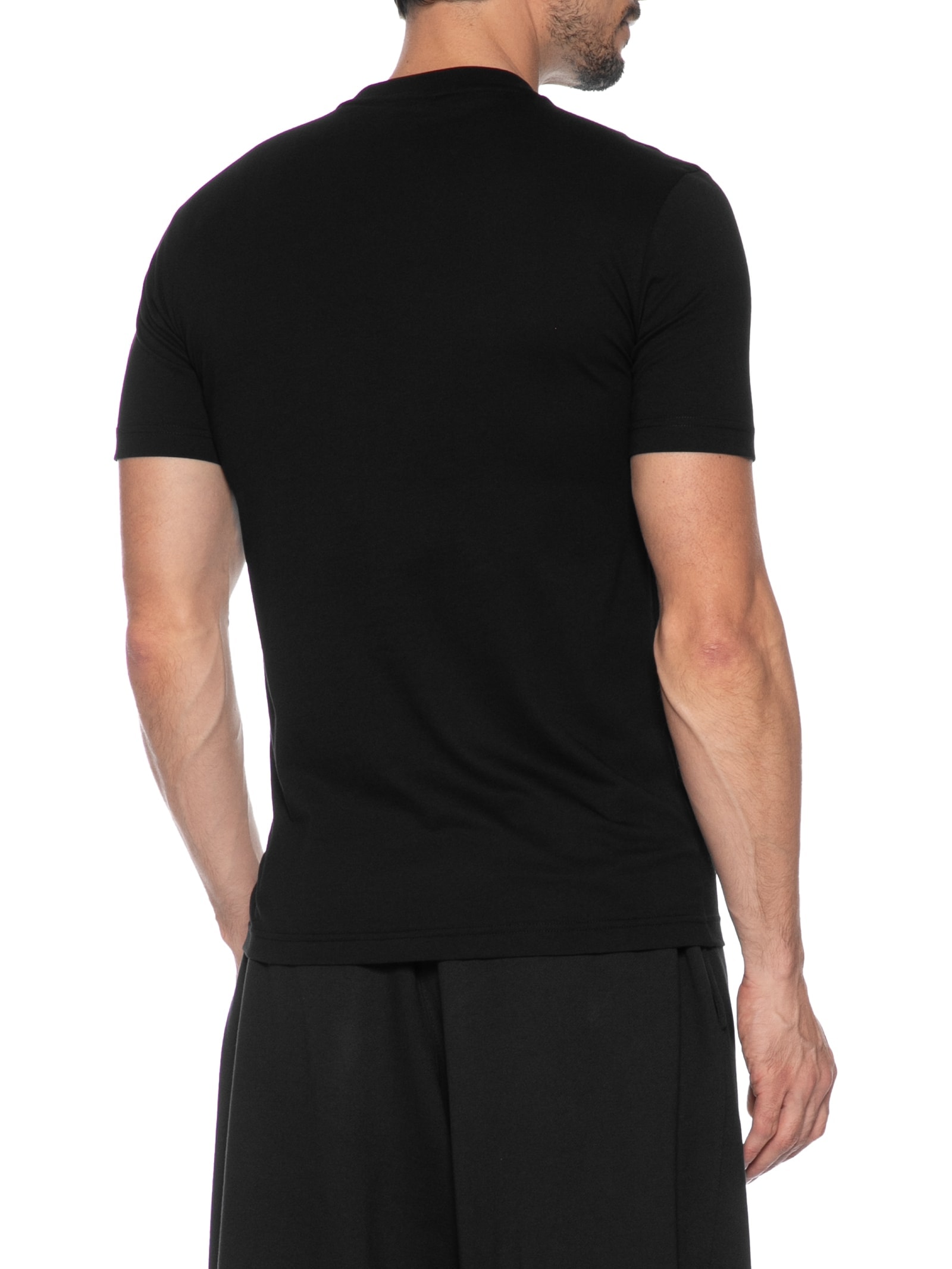 Camiseta Masculina Manga Curta Train Core ID Big Logo Preto Ea7 Emporio Armani