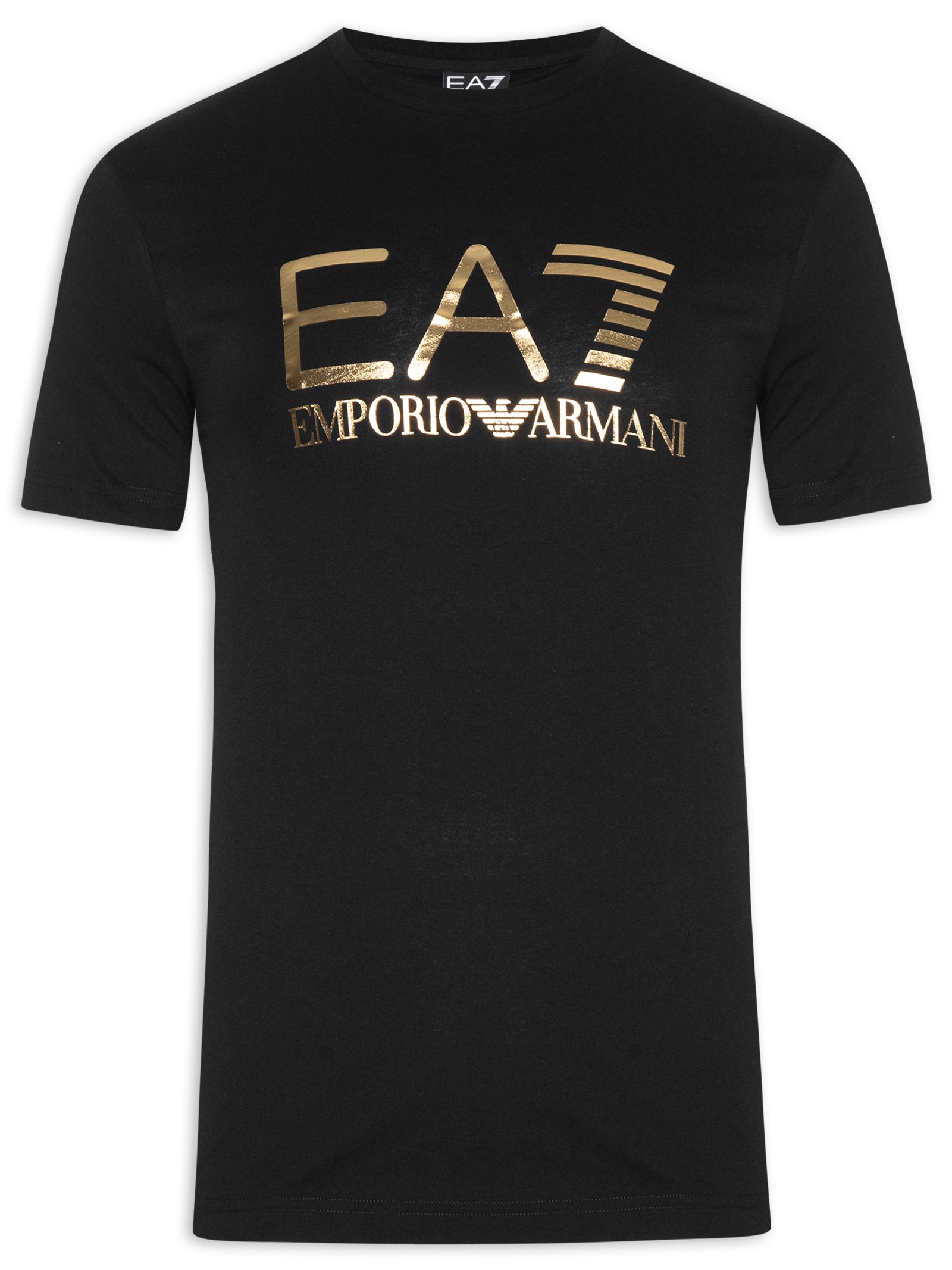 Camiseta Masculina Manga Curta Train Core ID Big Logo Preto Ea7 Emporio Armani