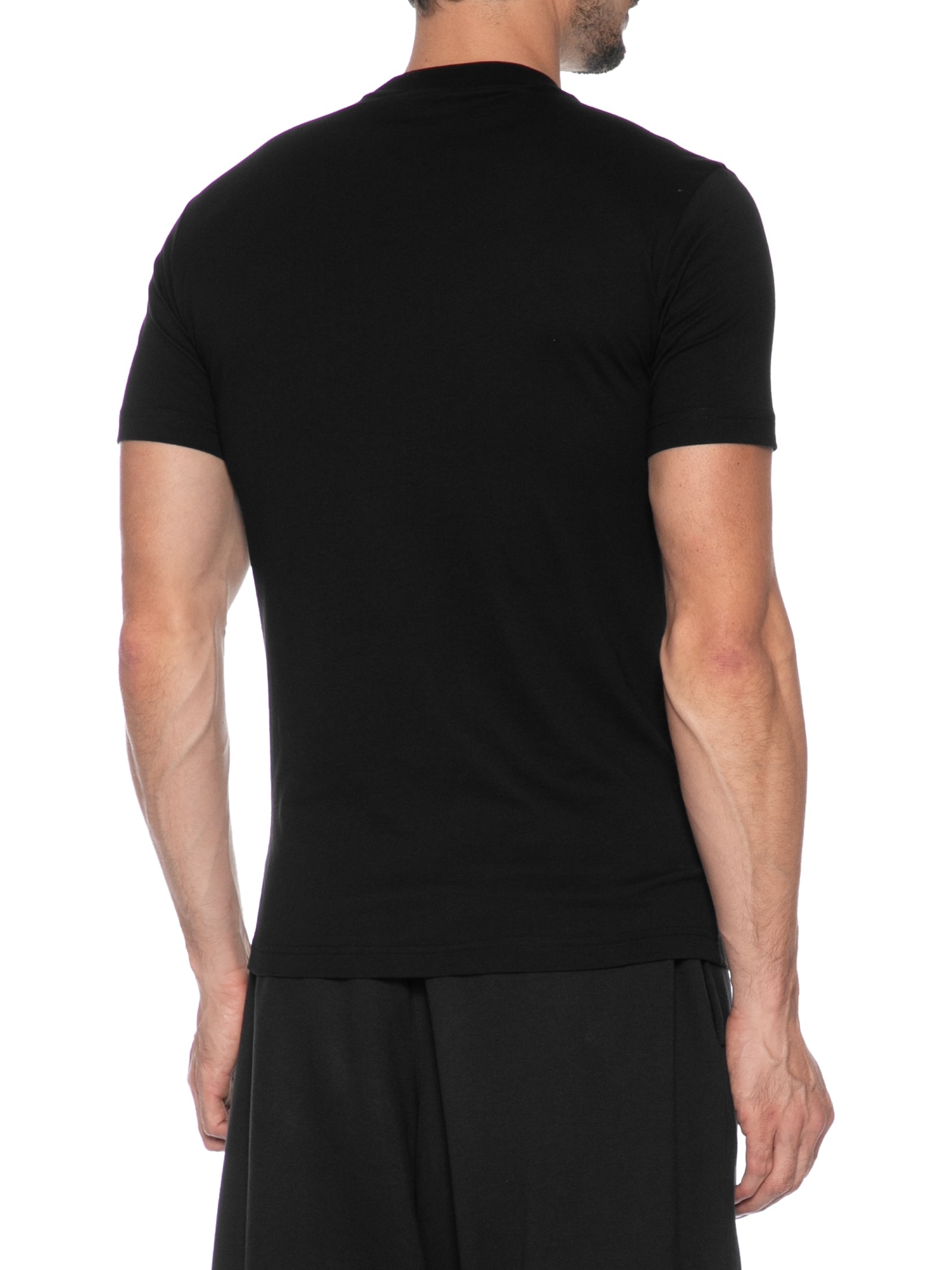 Camiseta Masculina Manga Curta Train Core ID Big Logo Preto Ea7 Emporio Armani