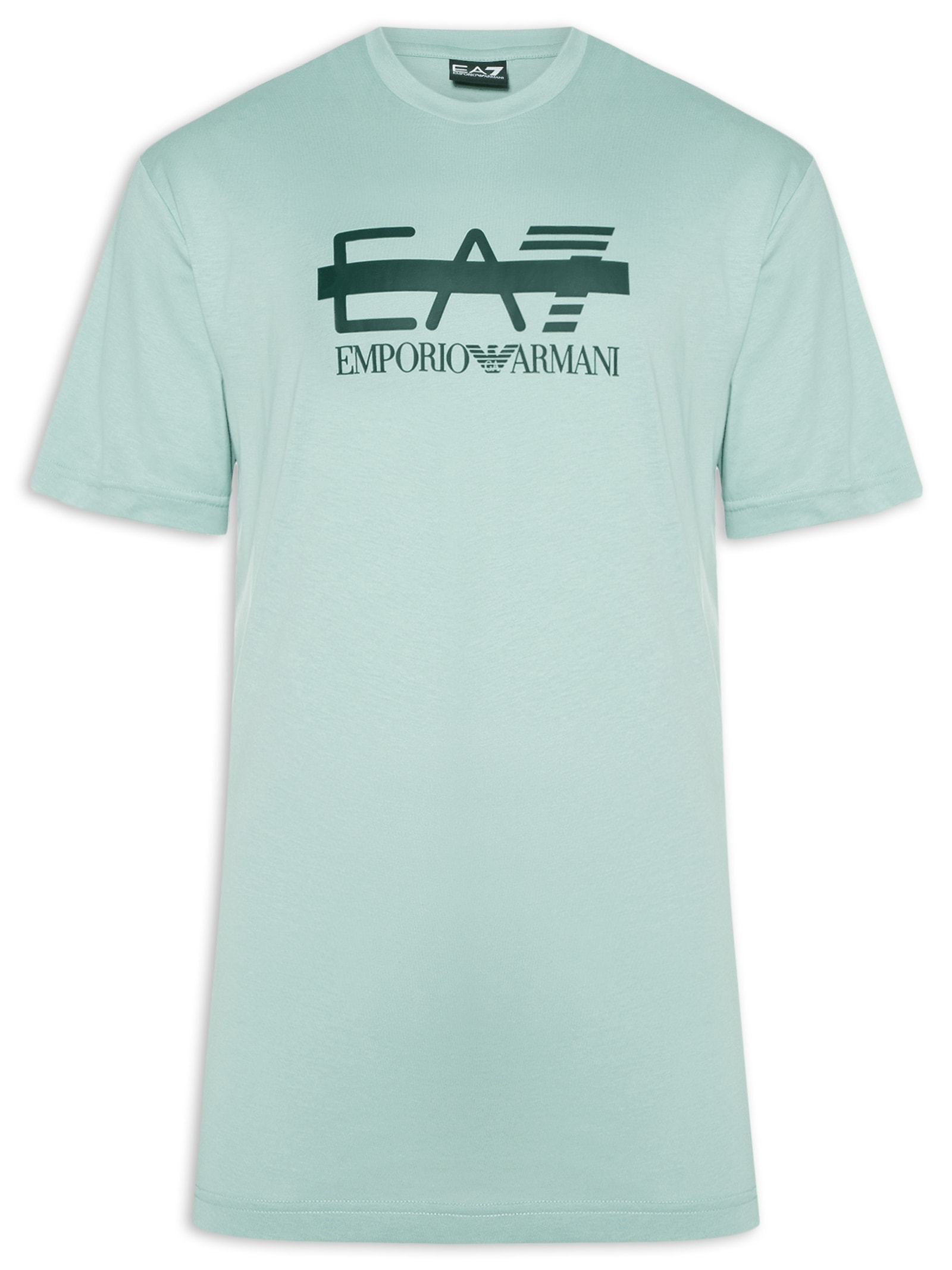 Camiseta Masculina Manga Curta Train Logo Barred Verde Ea7 Emporio Armani