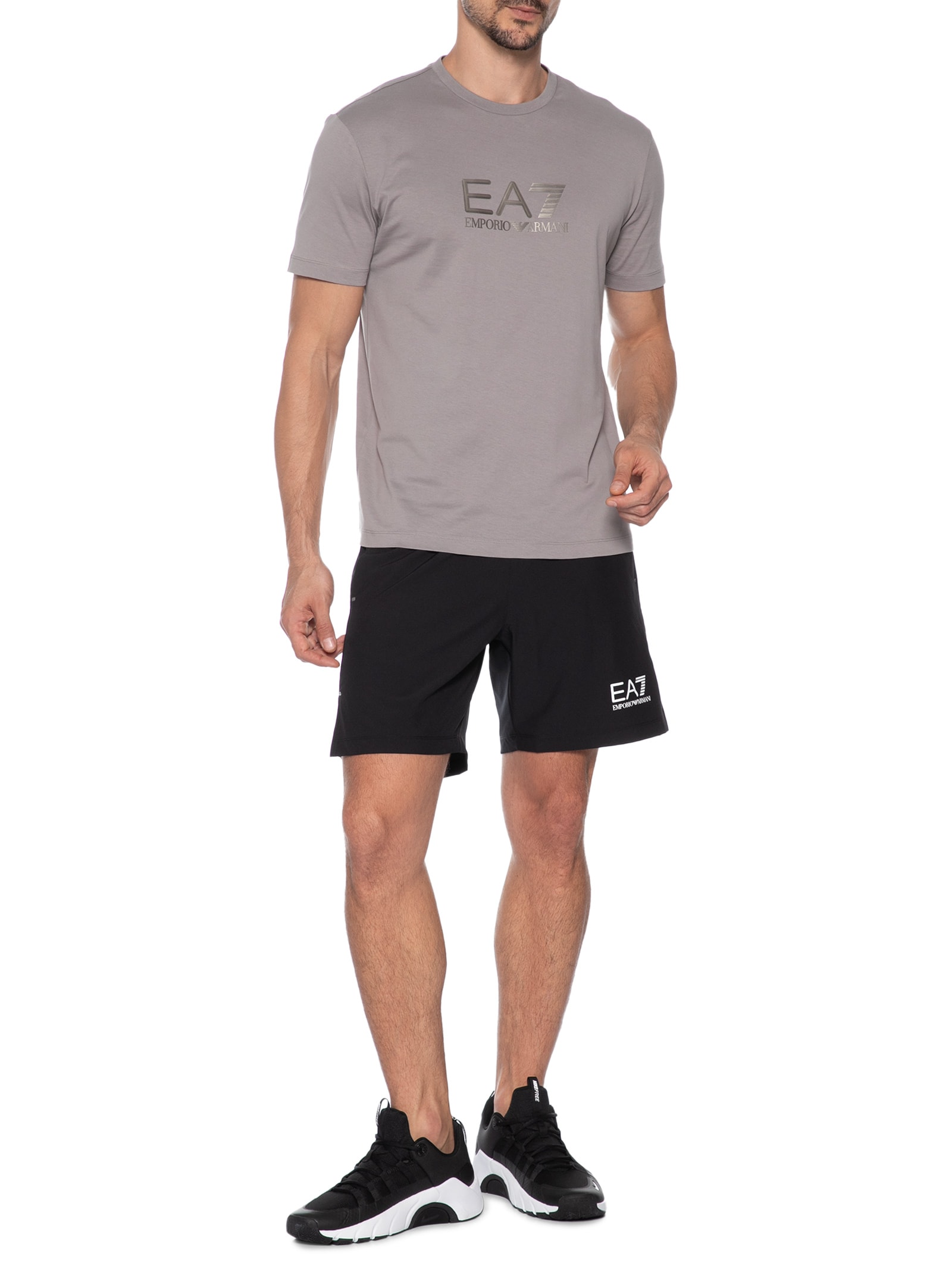Camiseta Masculina Manga Curta Train Lux Bege Ea7 Emporio Armani