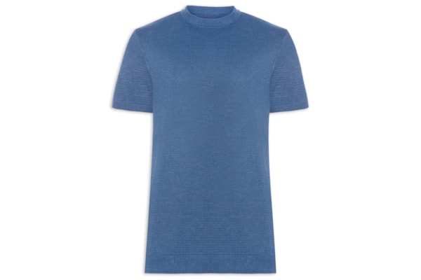 Camiseta Masculina Manga Curta Tricot Bretanha II - Azul