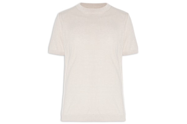 Camiseta Masculina Manga Curta Tricot Bretanha II - Off White