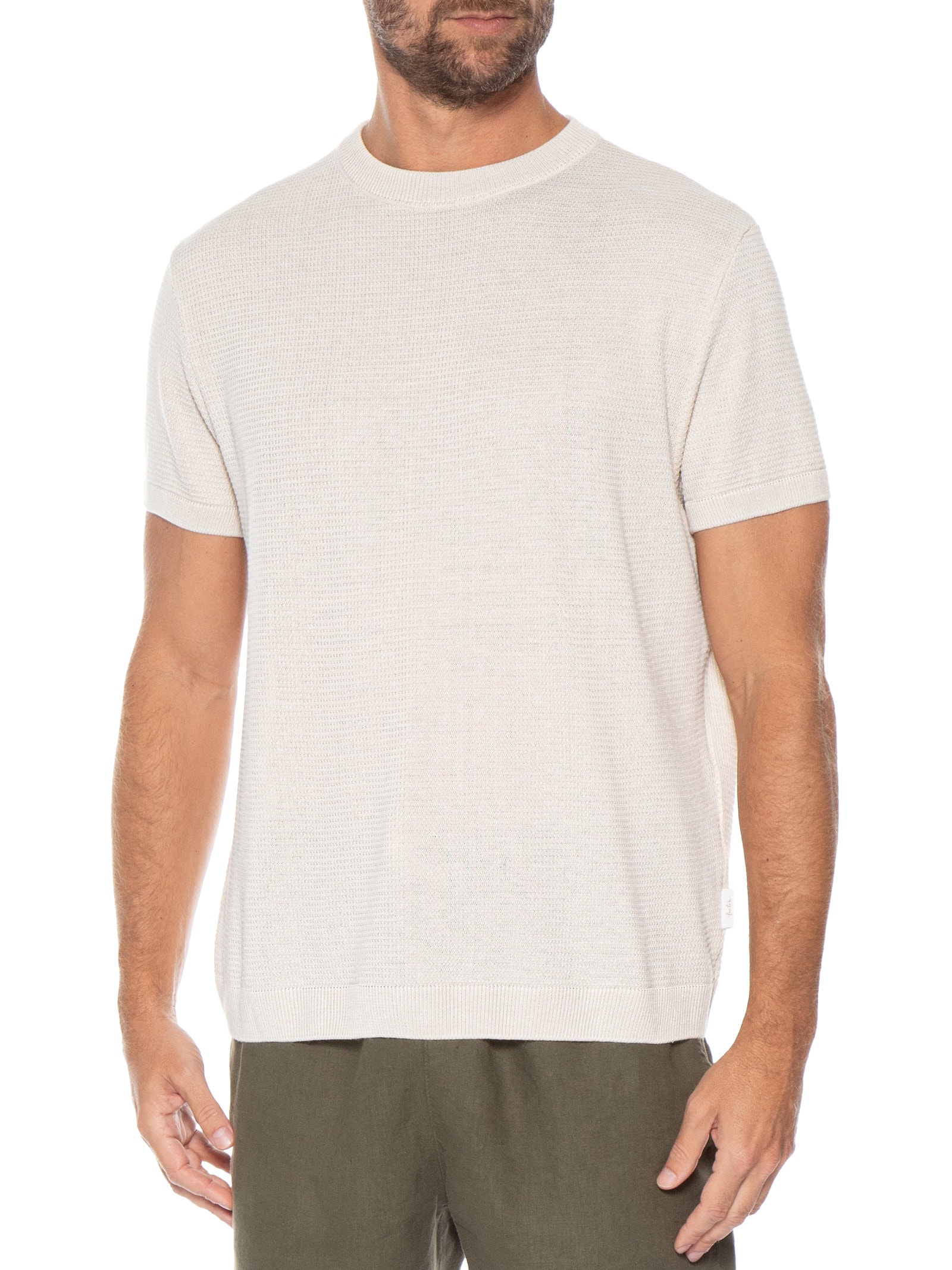 Camiseta Masculina Manga Curta Tricot Bretanha II Off White Foxton