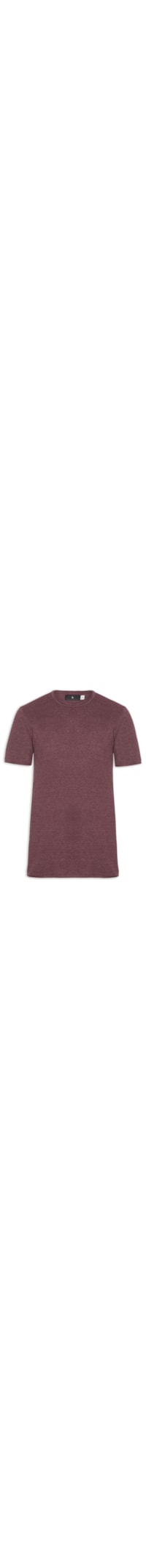 Camiseta Masculina Manga Curta Tricot Mescla Roman - Vermelho