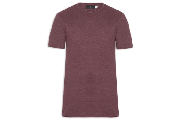 Camiseta Masculina Manga Curta Tricot Mescla Roman - Vermelho