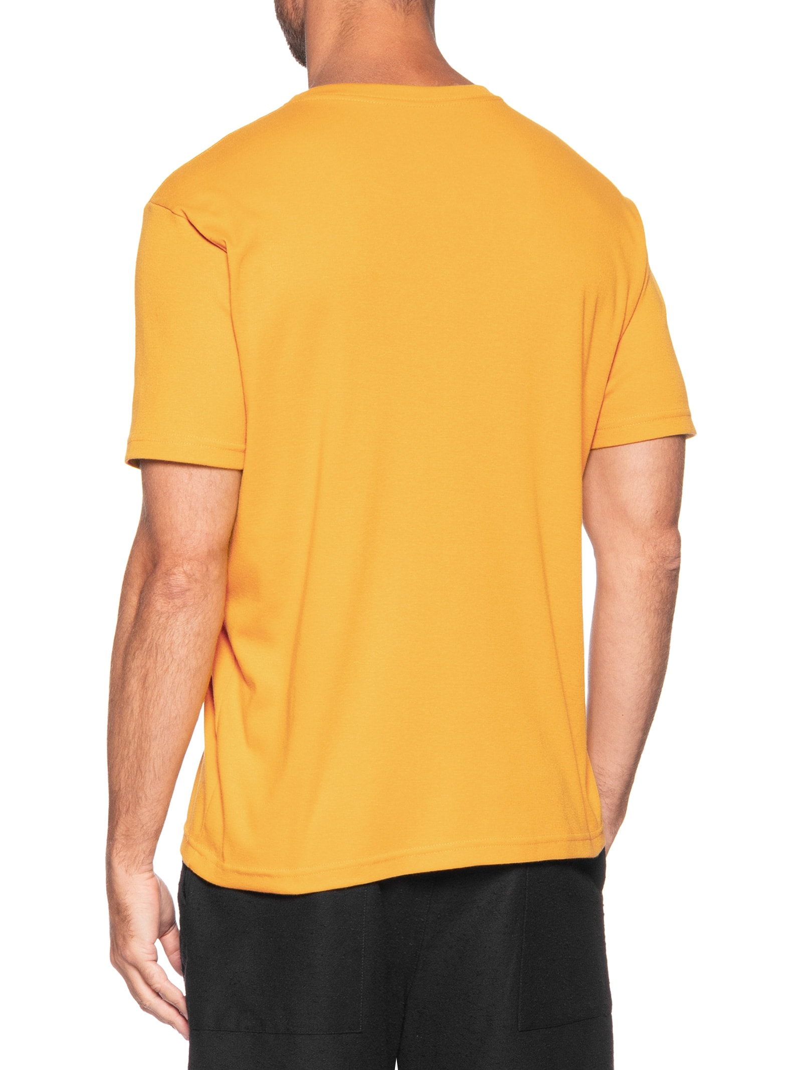 Camiseta Masculina Manga Curta Tridente Degradê Amarelo Osklen