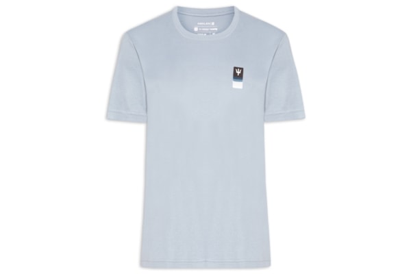 Camiseta Masculina Manga Curta Tridente Degradê - Azul