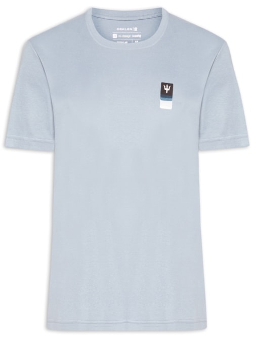 Camiseta Masculina Manga Curta Tridente Degradê – Azul