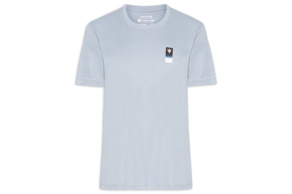 Camiseta Masculina Manga Curta Tridente Degradê - Azul