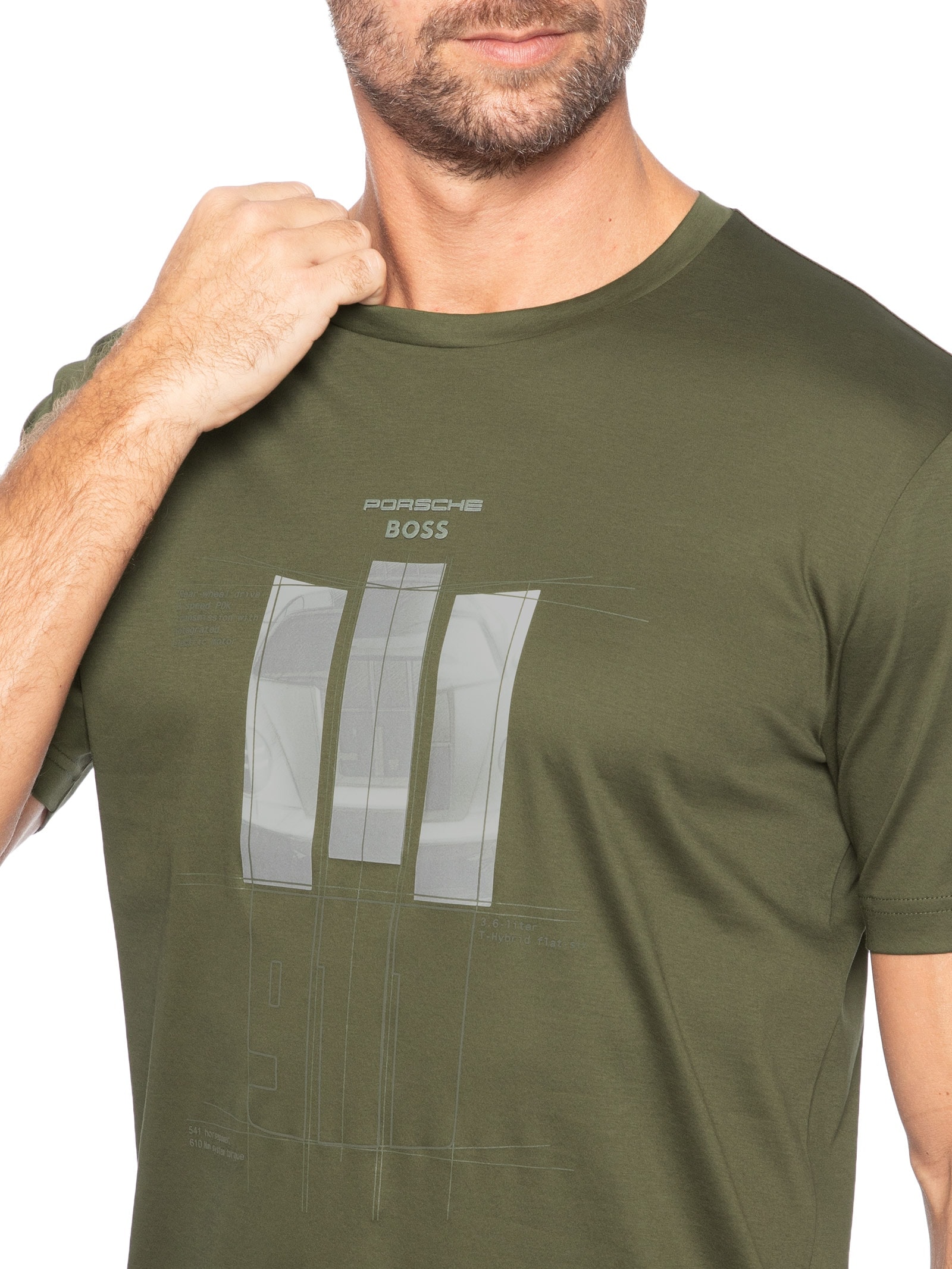 Camiseta Masculina Manga Curta TS PS Spirit 70 GRX Verde Boss