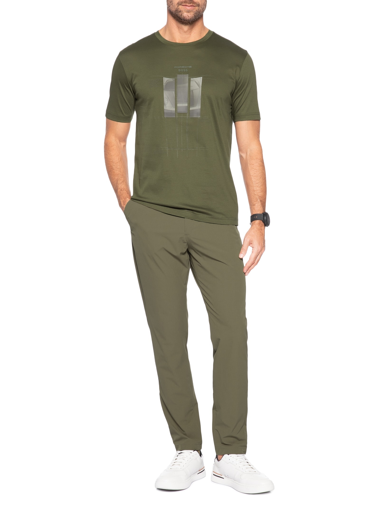 Camiseta Masculina Manga Curta TS PS Spirit 70 GRX Verde Boss
