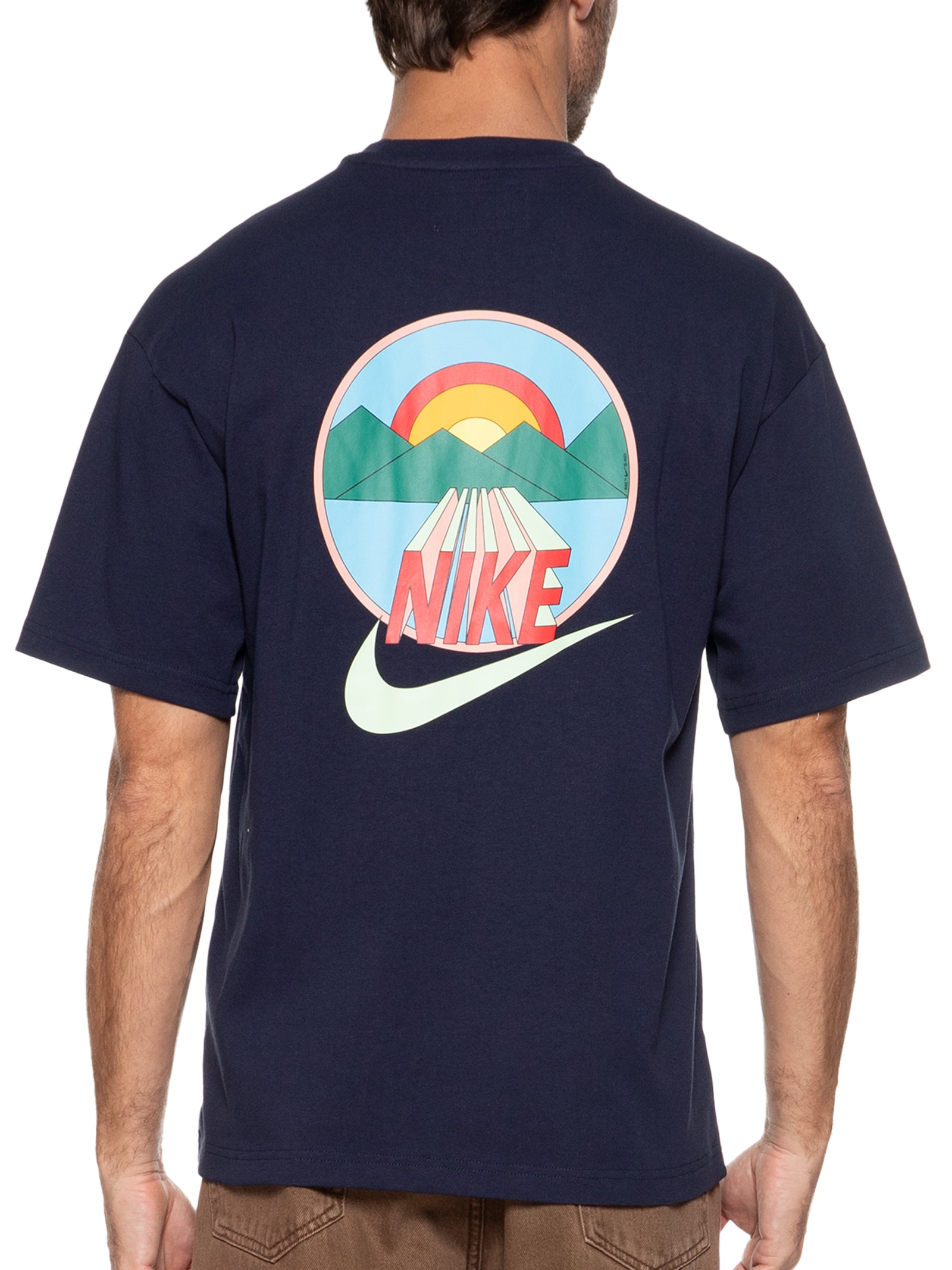Nike - Camiseta Masculina Manga Curta U Nrg Sunset Ss - Azul