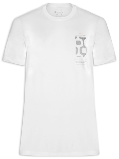 Camiseta Masculina Manga Curta Vintage Calçadão – Branco