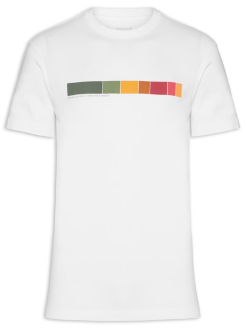 Camiseta Masculina Manga Curta Vintage Colors – Branco