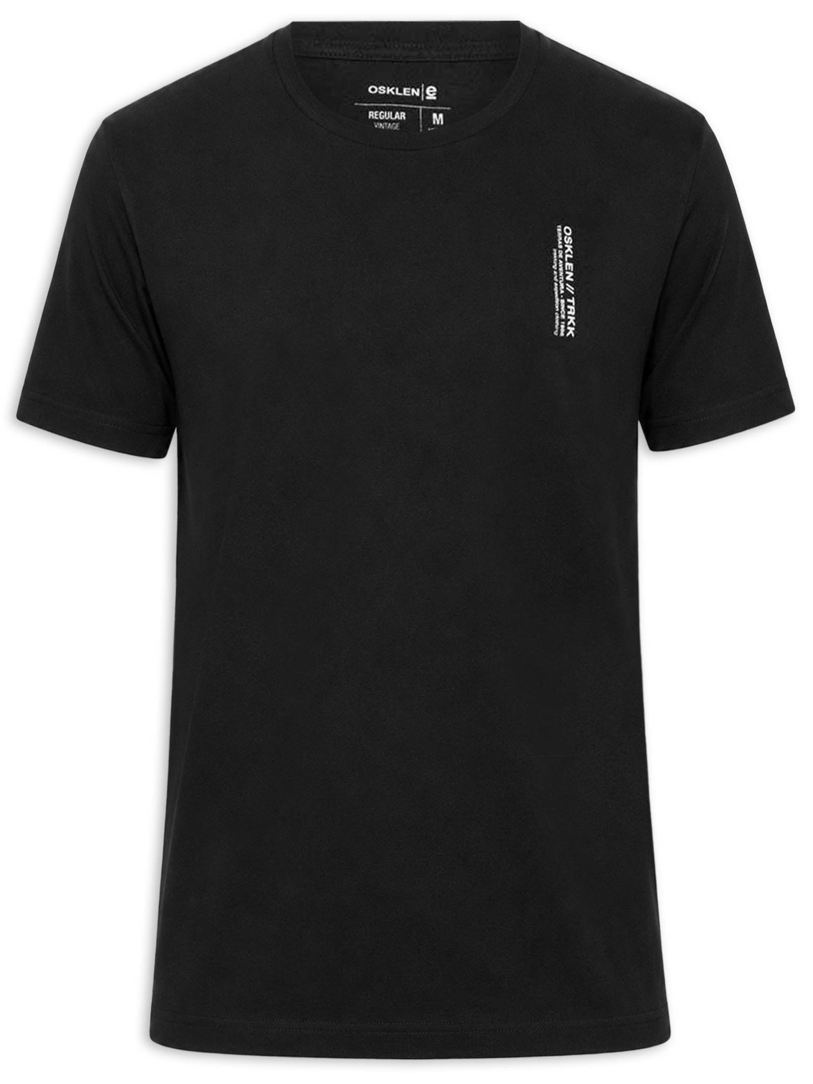 Camiseta Masculina Manga Curta Vintage Corda – Preto Osklen