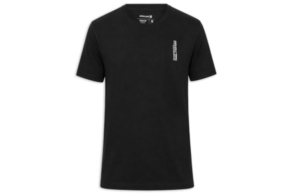 Camiseta Masculina Manga Curta Vintage Corda – Preto