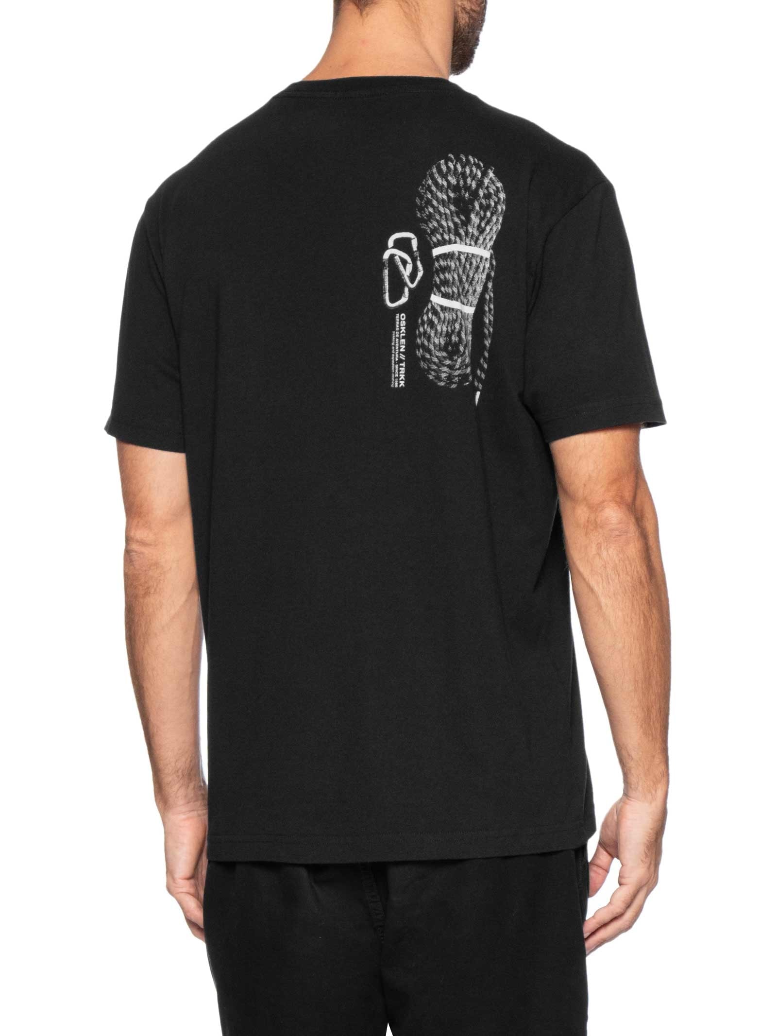 Camiseta Masculina Manga Curta Vintage Corda – Preto Osklen