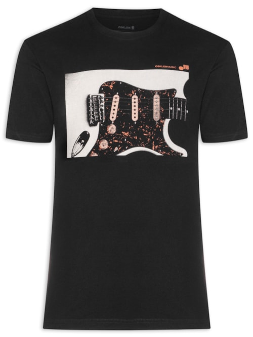 Camiseta Masculina Manga Curta Vintage Eletric Gui – Preto