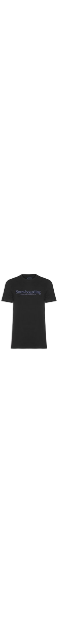 Camiseta Masculina Manga Curta Vintage Gola Careca Snowboarding Type - Preto