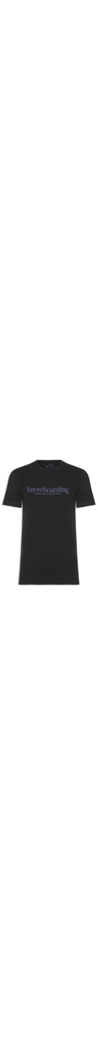 Camiseta Masculina Manga Curta Vintage Gola Careca Snowboarding Type - Preto