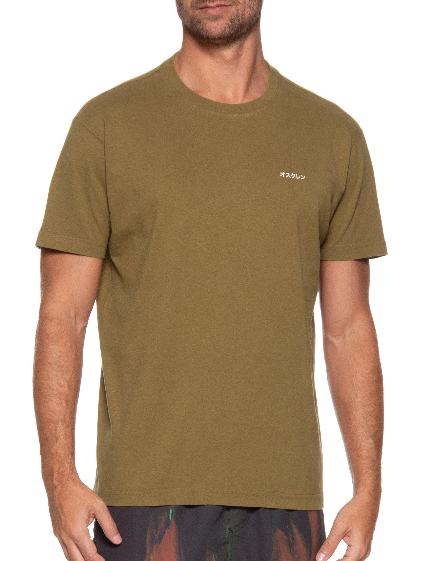 Camiseta Masculina Manga Curta Vintage Hybrid Concept Marrom Osklen