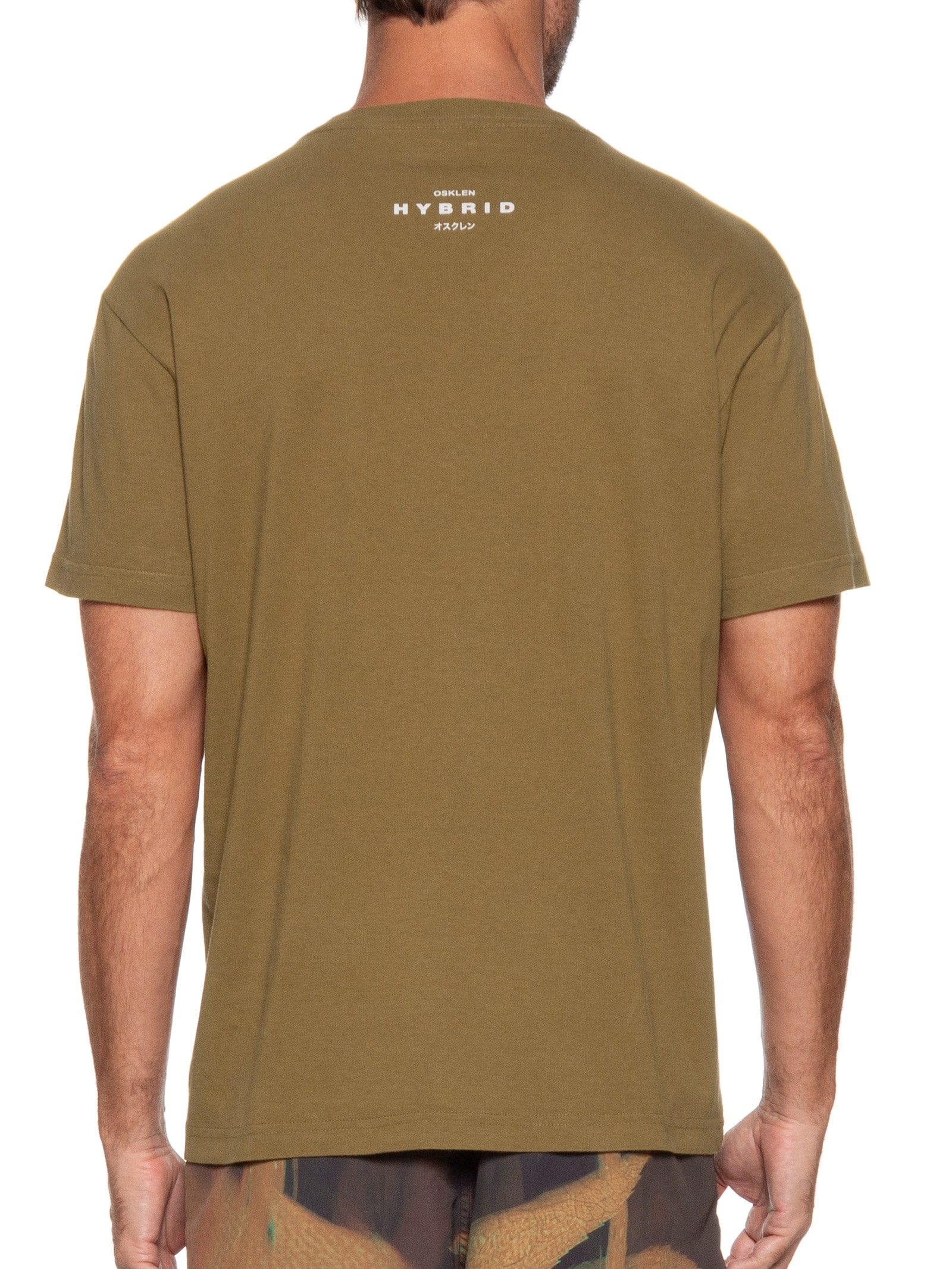 Camiseta Masculina Manga Curta Vintage Hybrid Concept Marrom Osklen