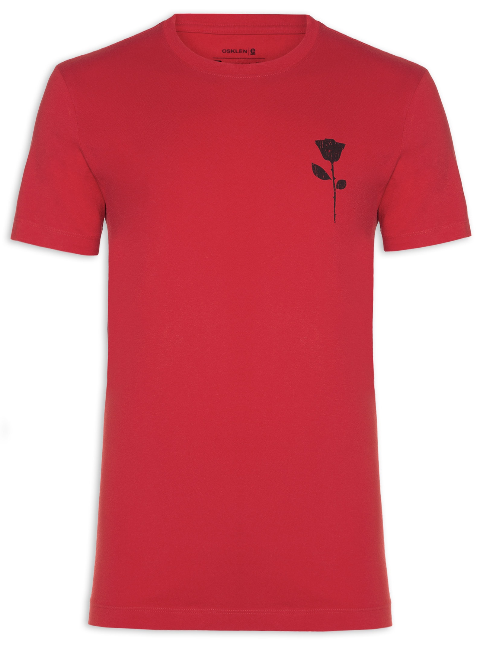 Camiseta Masculina Manga Curta Vintage Rose STC Vermelho Osklen