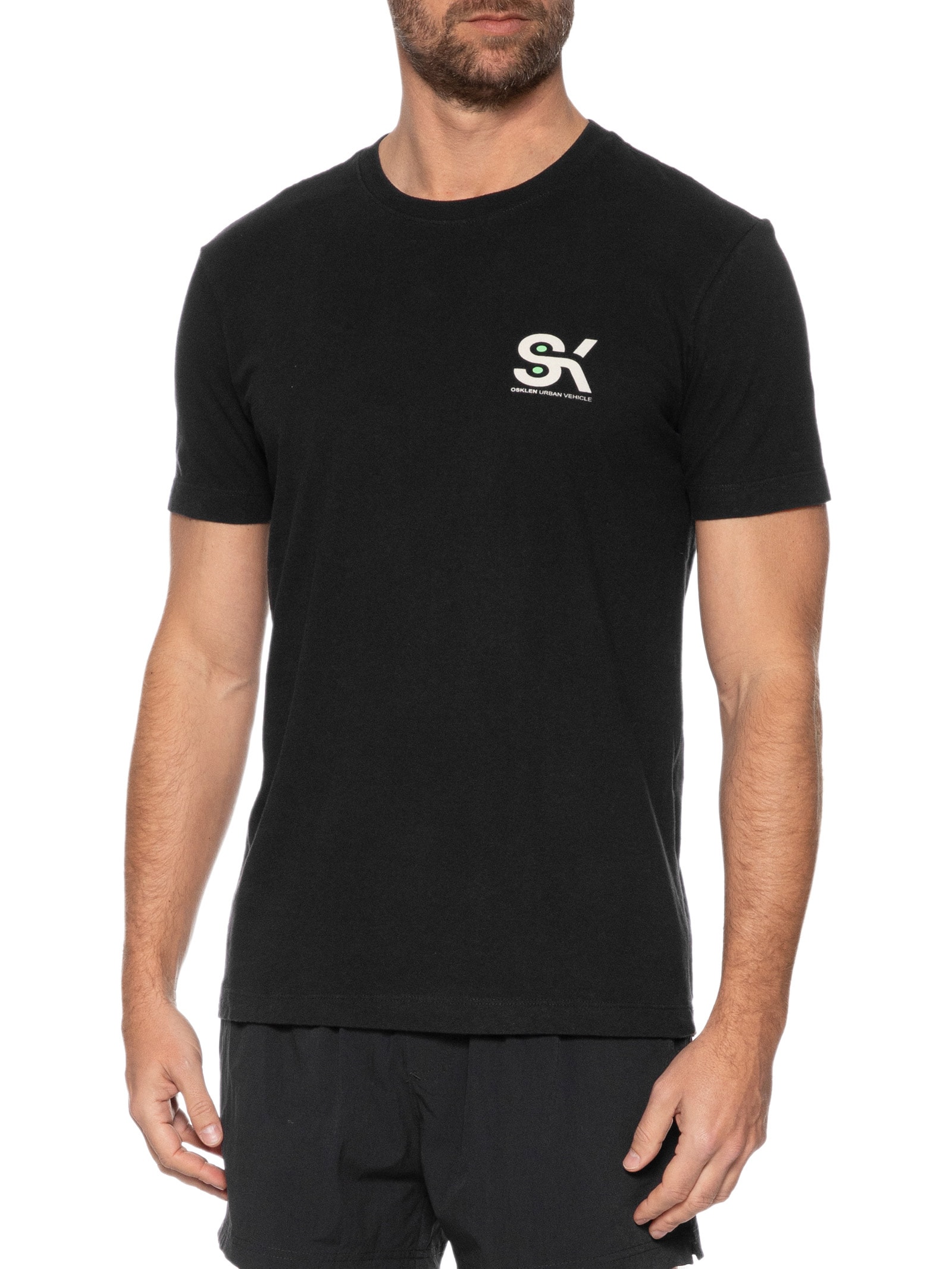 Camiseta Masculina Manga Curta Vintage Sk8 Urban Vehicle Classi Preto Osklen