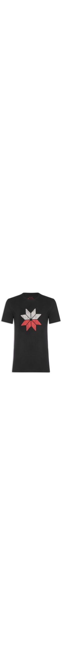 Camiseta Masculina Manga Curta Vintage Snow Bicolor - Preto