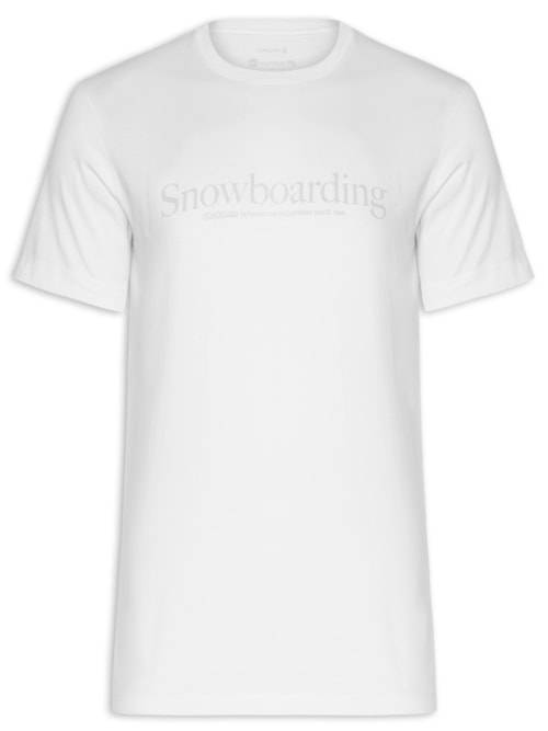 Camiseta Masculina Manga Curta Vintage Snowboarding Type – Branco