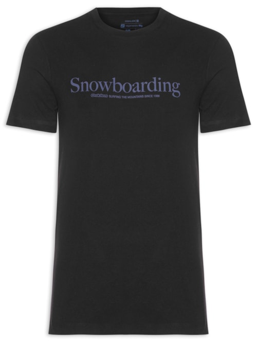 Camiseta Masculina Manga Curta Vintage Snowboarding Type – Preto