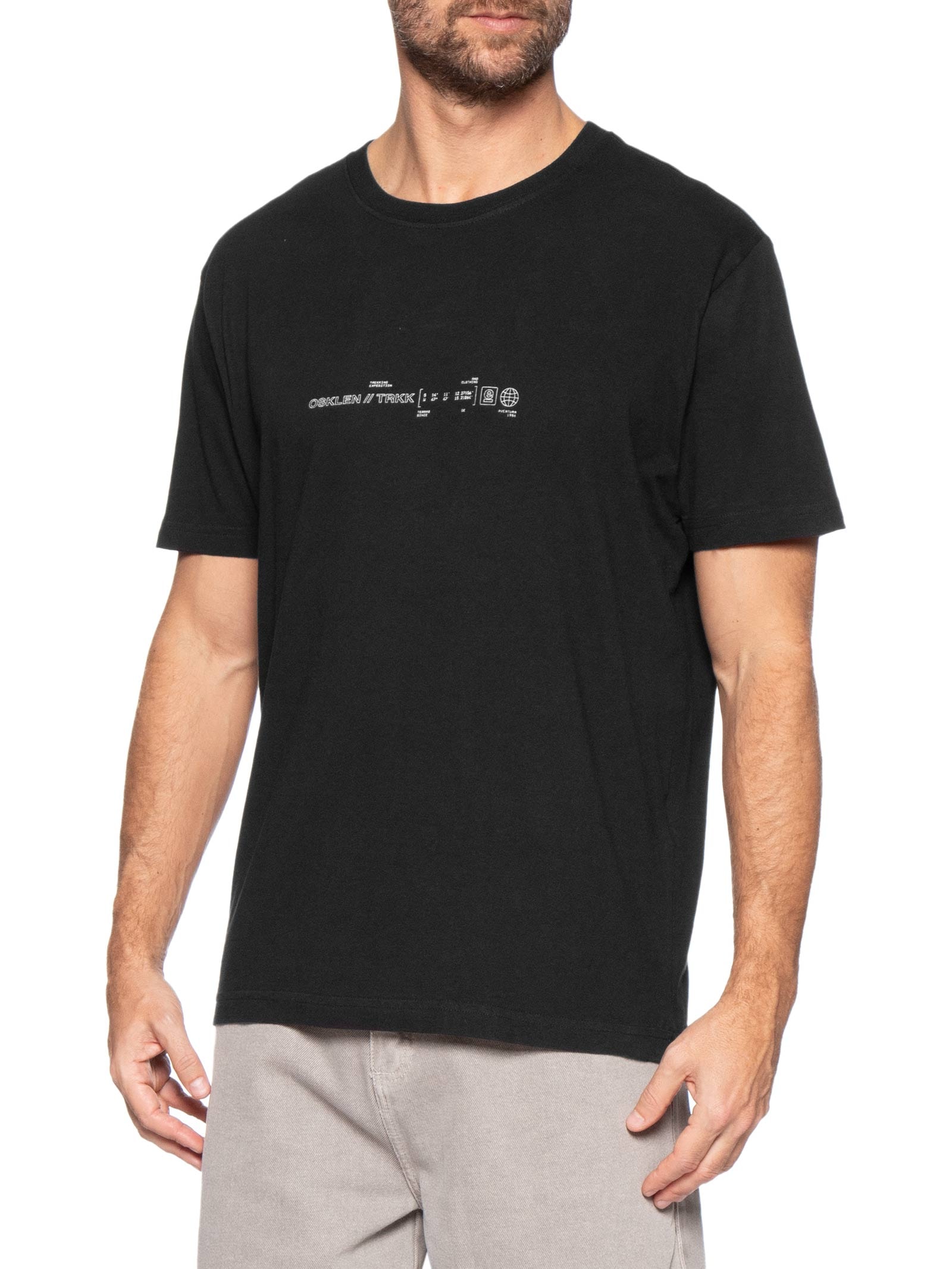 Camiseta Masculina Manga Curta Vintage TRKK Poster – Preto Osklen
