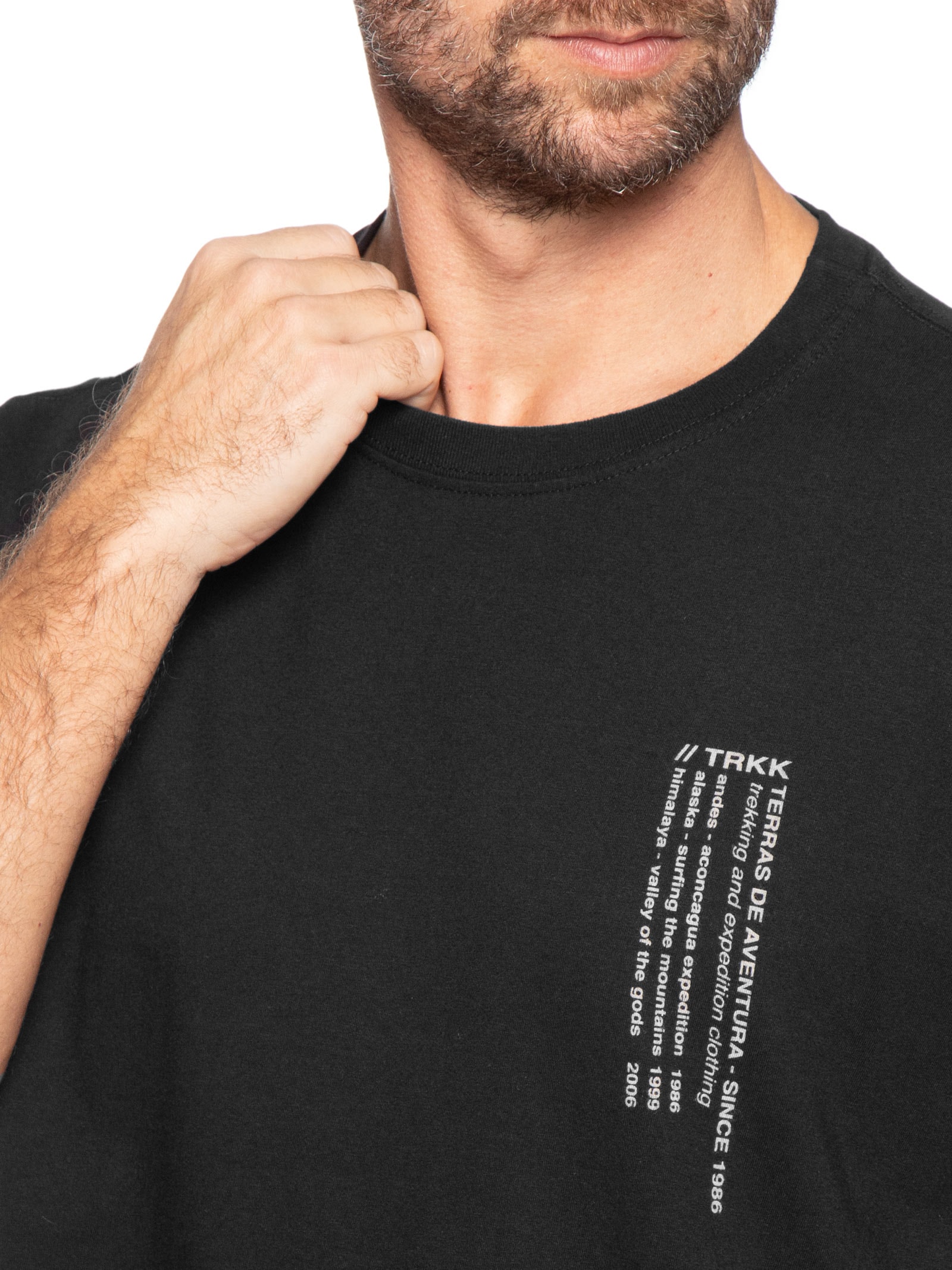 Camiseta Masculina Manga Curta Vintage TRKK Preto Osklen