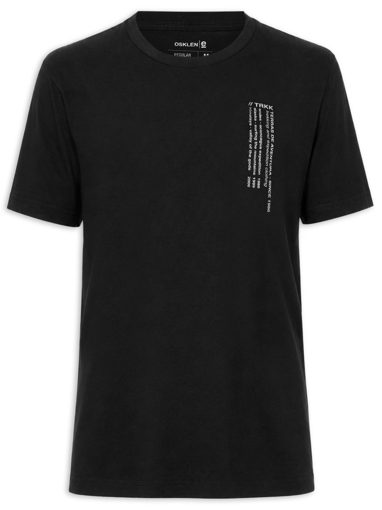 Camiseta Masculina Manga Curta Vintage TRKK – Preto Osklen
