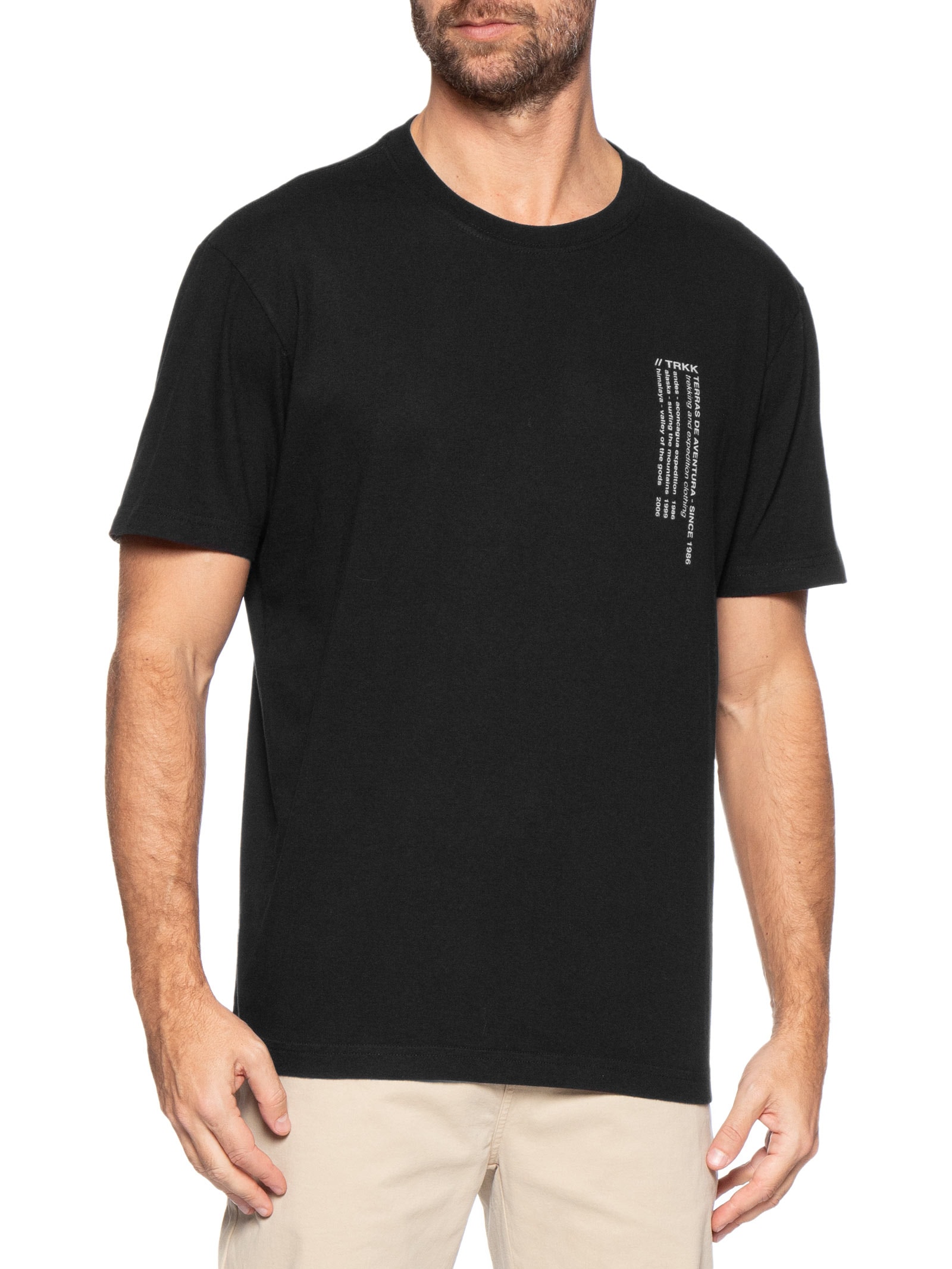 Camiseta Masculina Manga Curta Vintage TRKK – Preto Osklen
