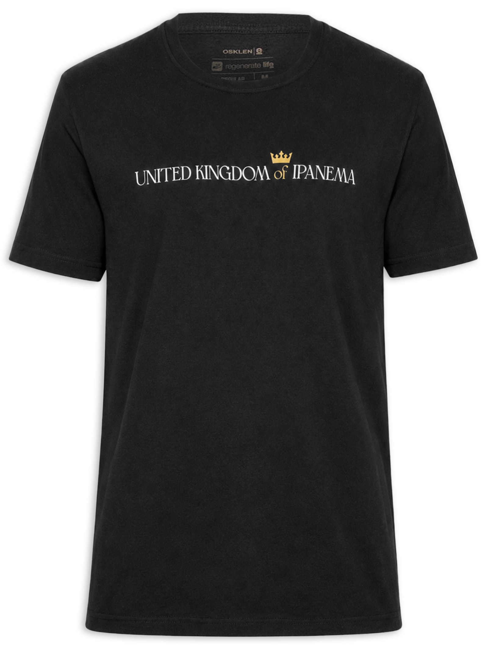 Camiseta Masculina Manga Curta Vintage United Kingdom Preto Osklen