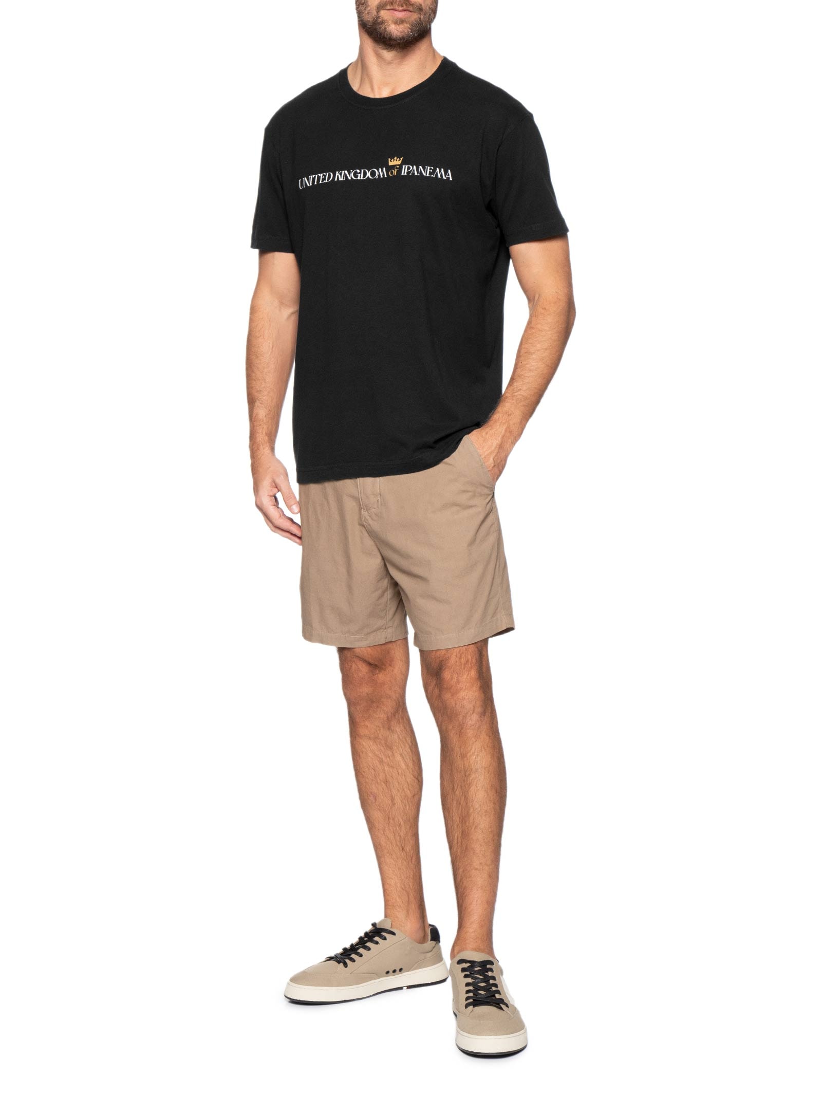 Camiseta Masculina Manga Curta Vintage United Kingdom – Preto Osklen