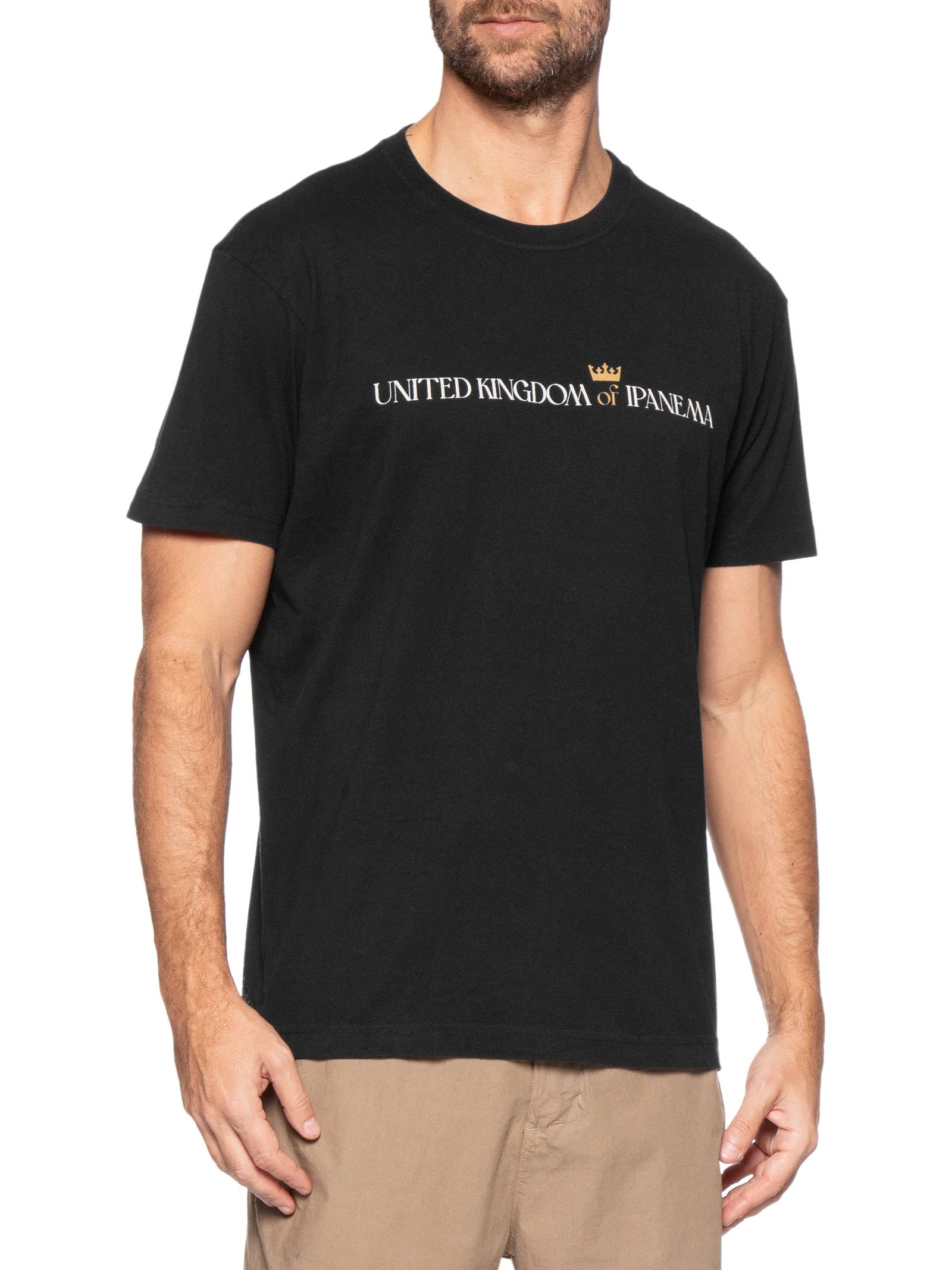 Camiseta Masculina Manga Curta Vintage United Kingdom – Preto Osklen