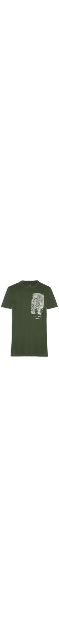 Camiseta Masculina Manga Curta Vintage Winter Nature Manga Curta - Verde