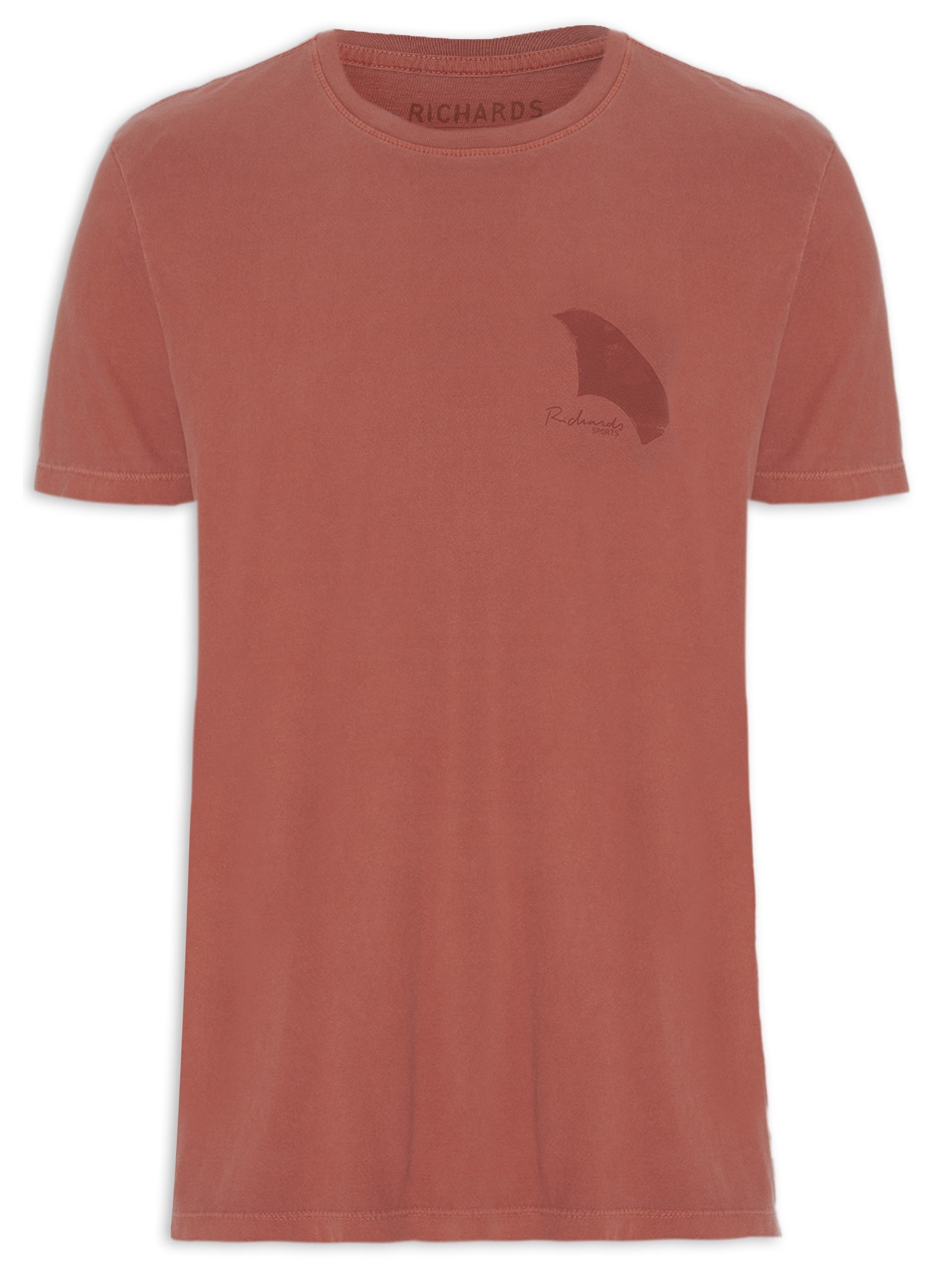 Camiseta Masculina Manga Curta Washed Wingfoil Vermelho Richards