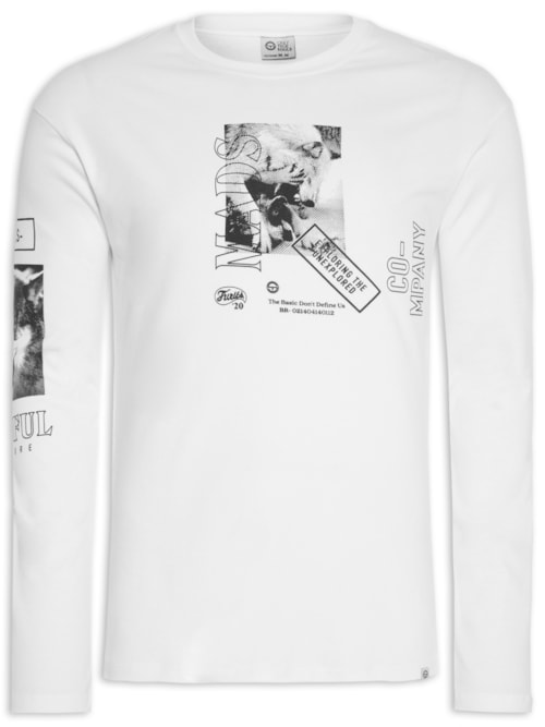 Camiseta Masculina Manga Longa Belong To The Mads - Branco