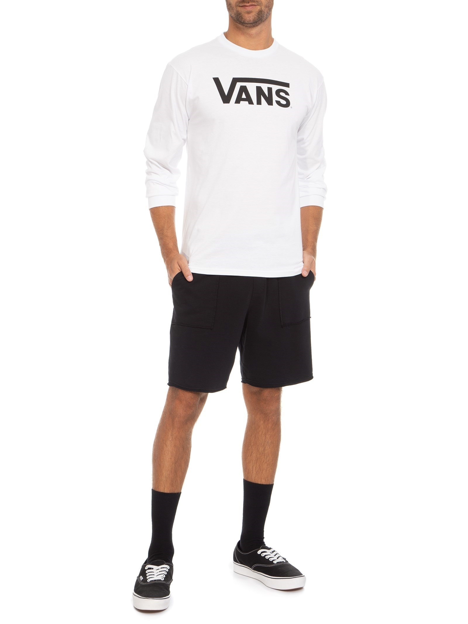 Camiseta Masculina Manga Longa Classic Branco Vans