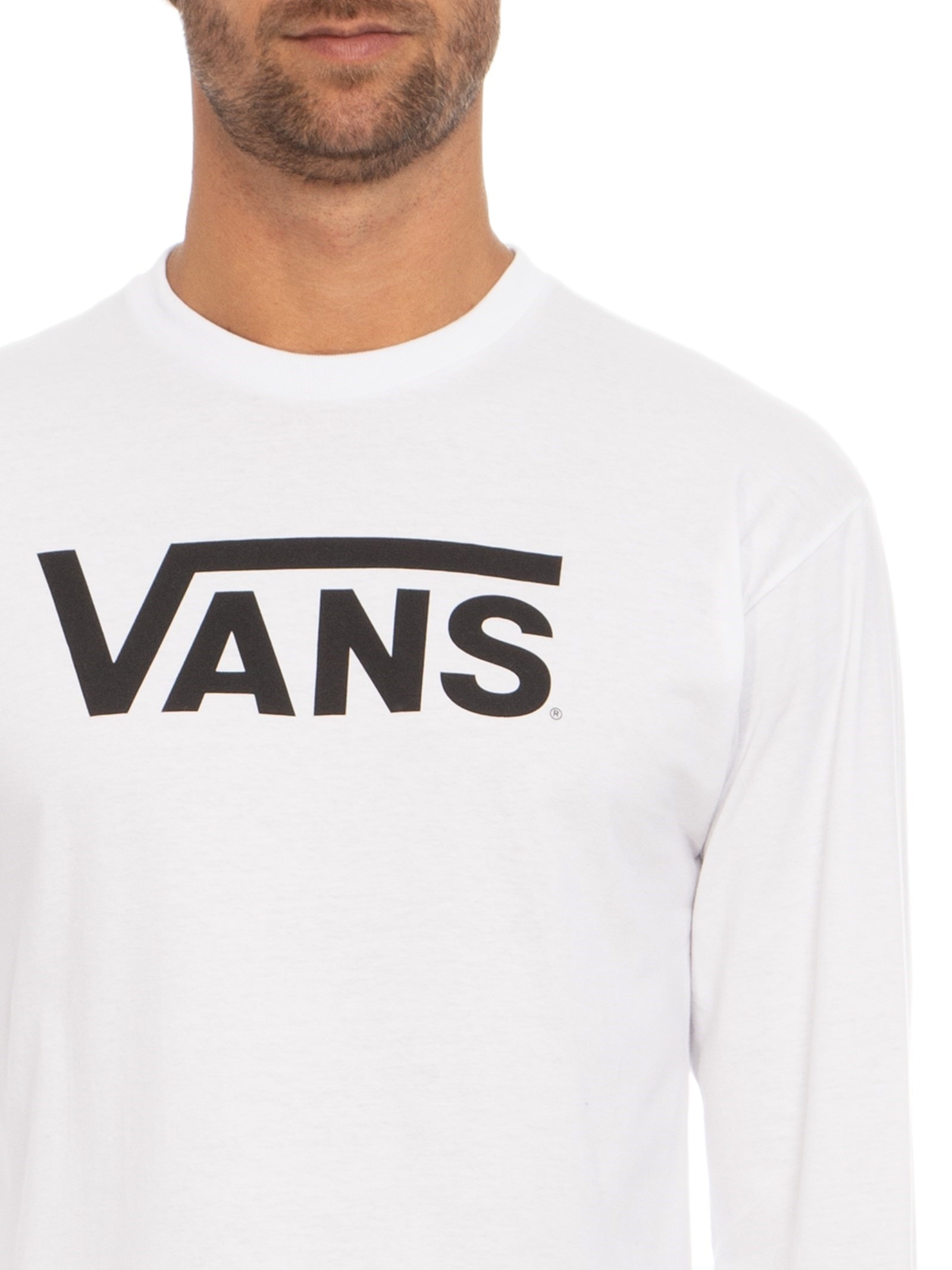 Camiseta Masculina Manga Longa Classic Branco Vans